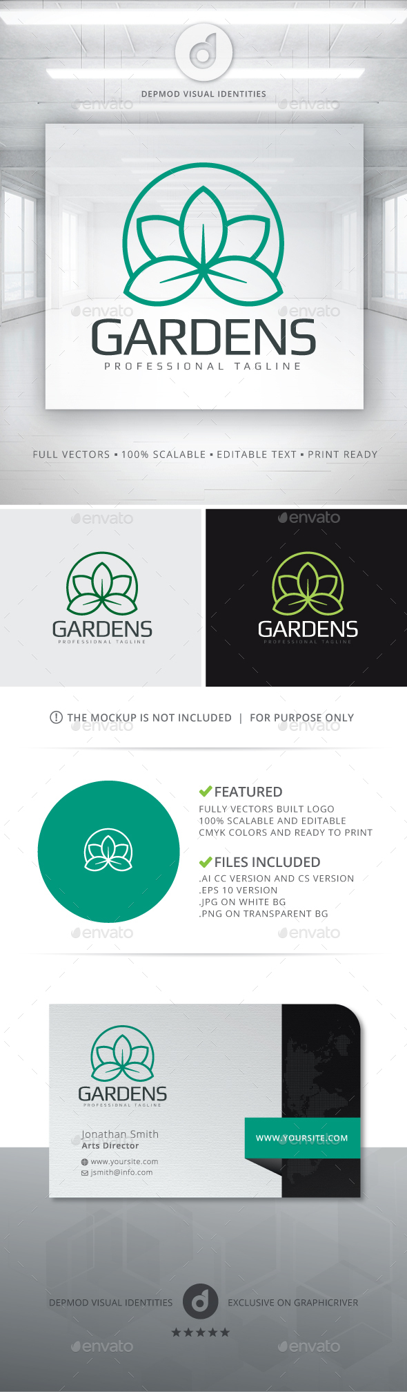 Gardens Logo - Nature Logo Templates