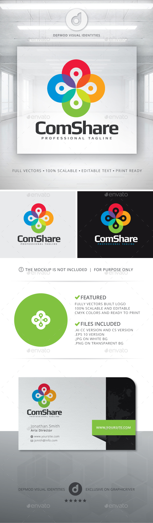 ComShare Logo - Abstract Logo Templates