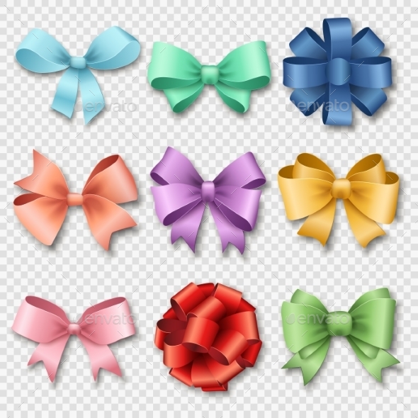 Ribbons Set For Christmas Or Birthday Gifts - Christmas Seasons/Holidays