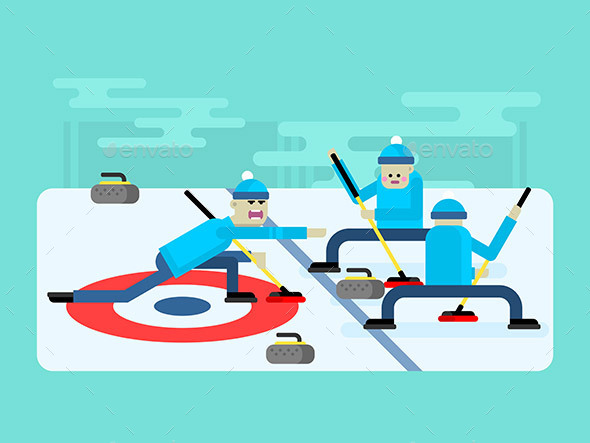 Curling Winter Game - Sports/Activity Conceptual