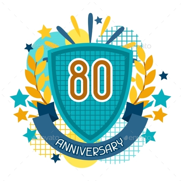 Anniversary Abstract Background With Ribbon - Birthdays Seasons/Holidays