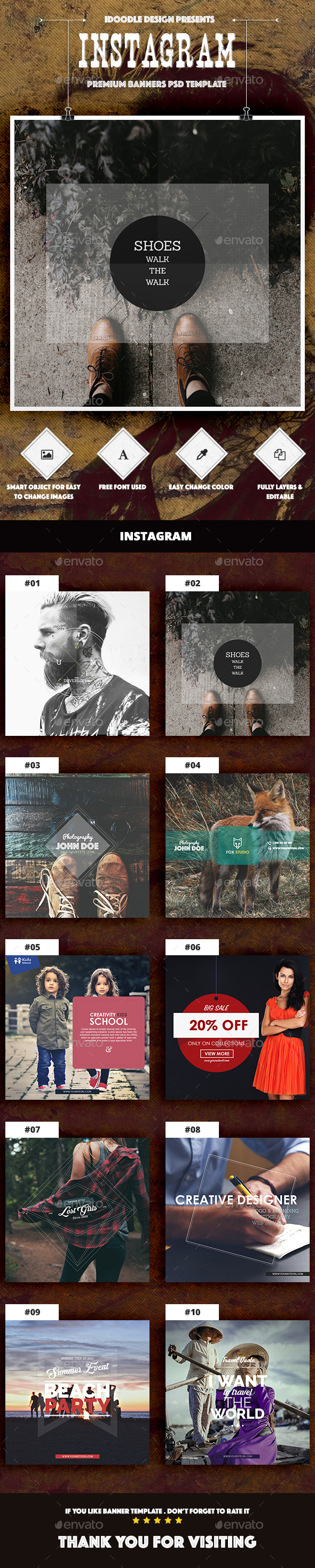Multipurpose Instagram Ad - Banners & Ads Web Elements