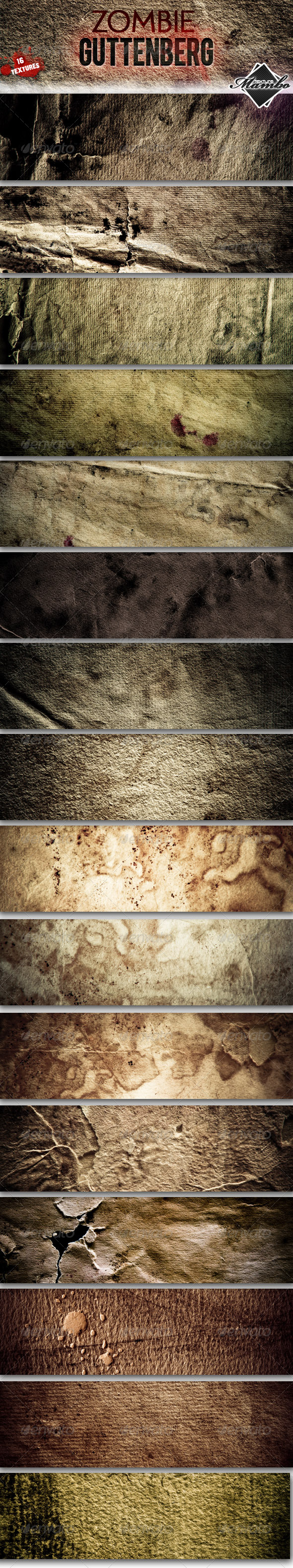 Zombie Guttenberg - Paper textures - Industrial / Grunge Textures