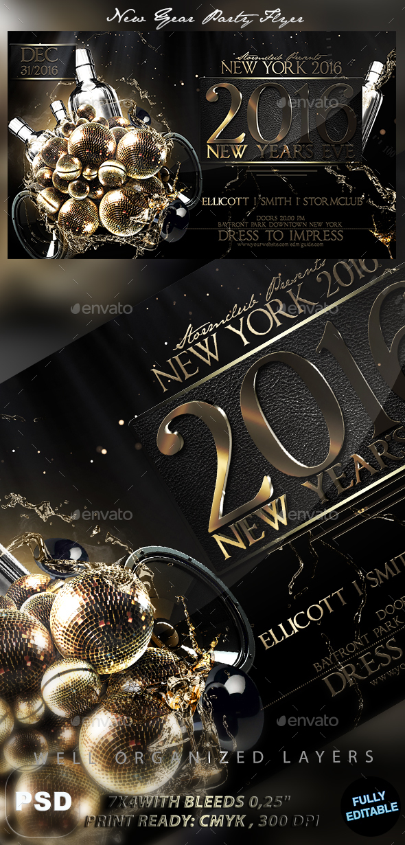 New Year Party Flyer - Events Flyers