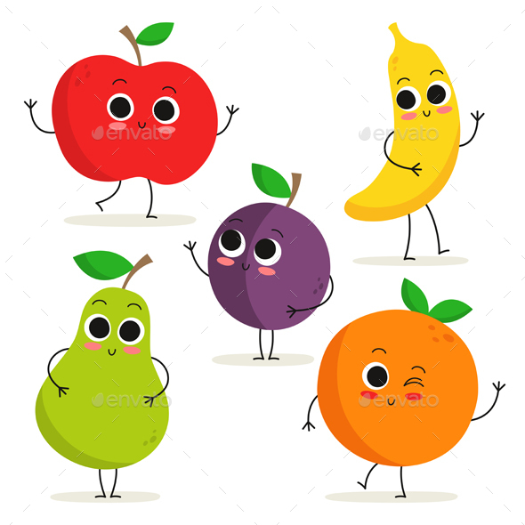 Fruit Characters - Organic Objects Objects