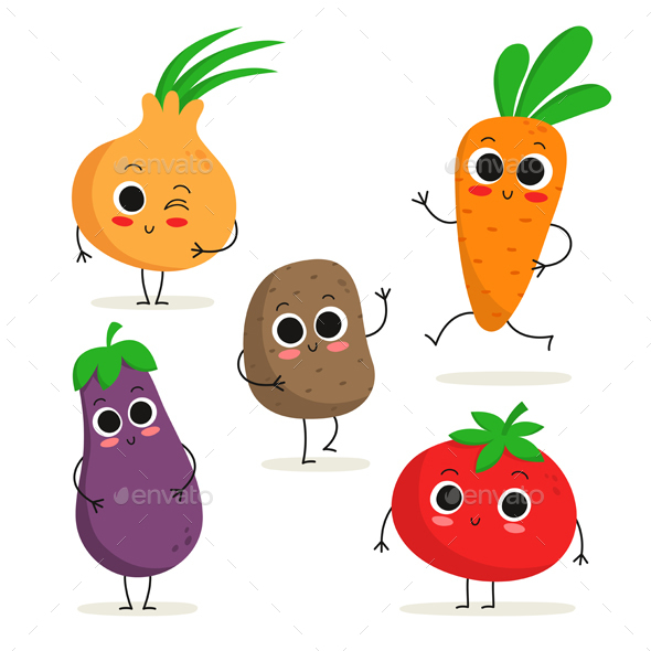 Vegetable Characters - Organic Objects Objects