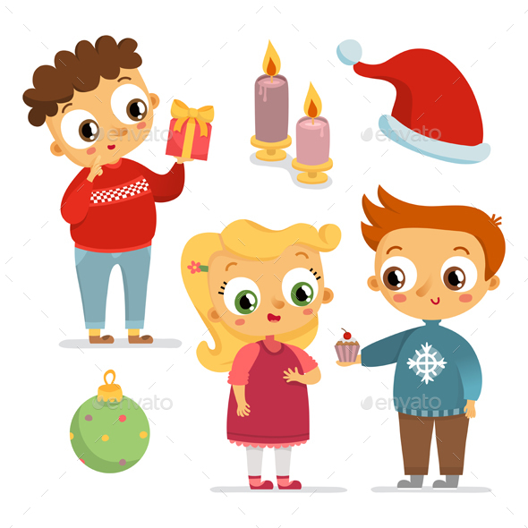 Children and Holiday Symbols - Seasons/Holidays Conceptual