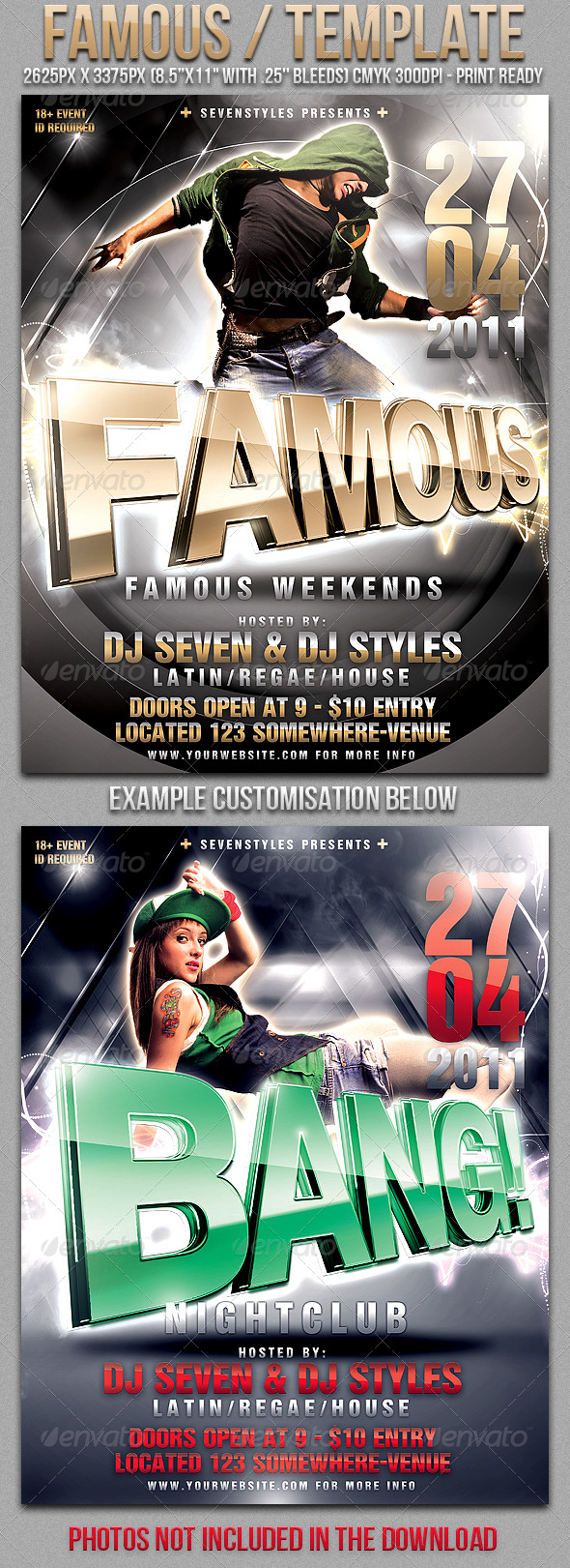 Famous Poster/Flyer Template - Clubs & Parties Events