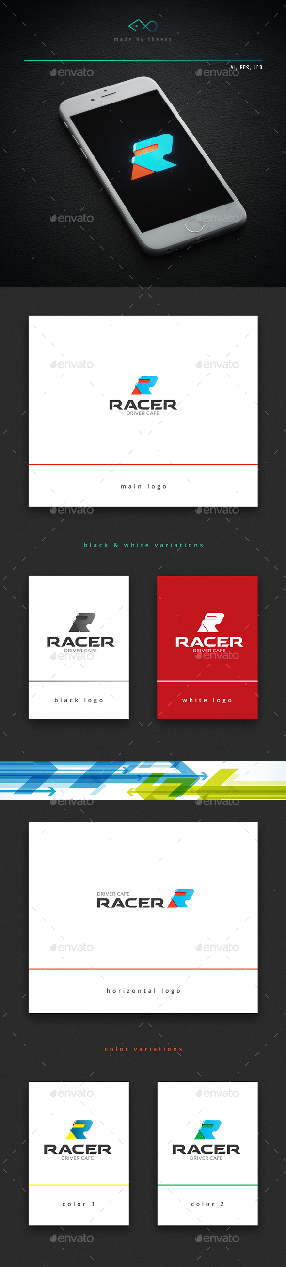 Racer - Letters Logo Templates