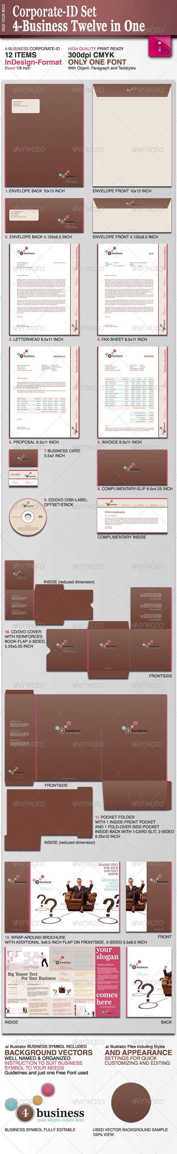 Corporate-ID Set 4-Business Twelve in One - Stationery Print Templates