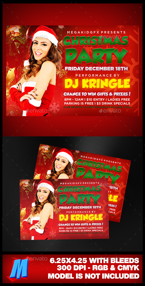 Christmas Party Flyer Template - Clubs & Parties Events