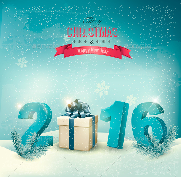 Holiday Christmas Background with Gift Boxes - Christmas Seasons/Holidays