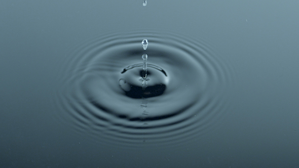 Drop Of Water Rippling The Surface, Stock Footage | VideoHive