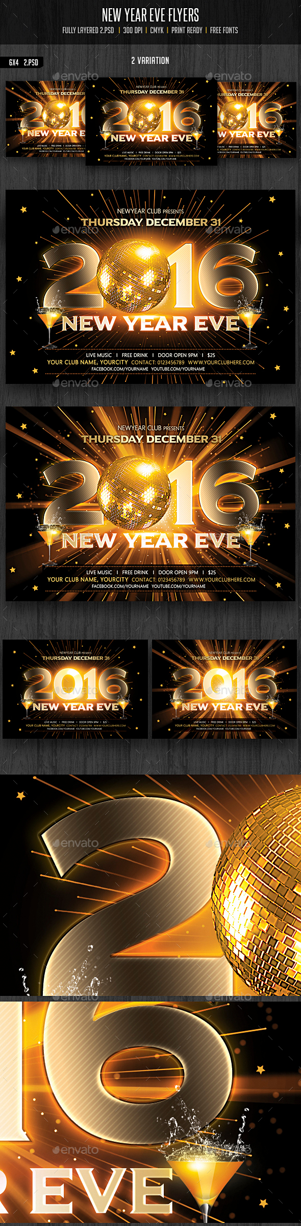 New Year Eve / Party Flyer - Clubs & Parties Events