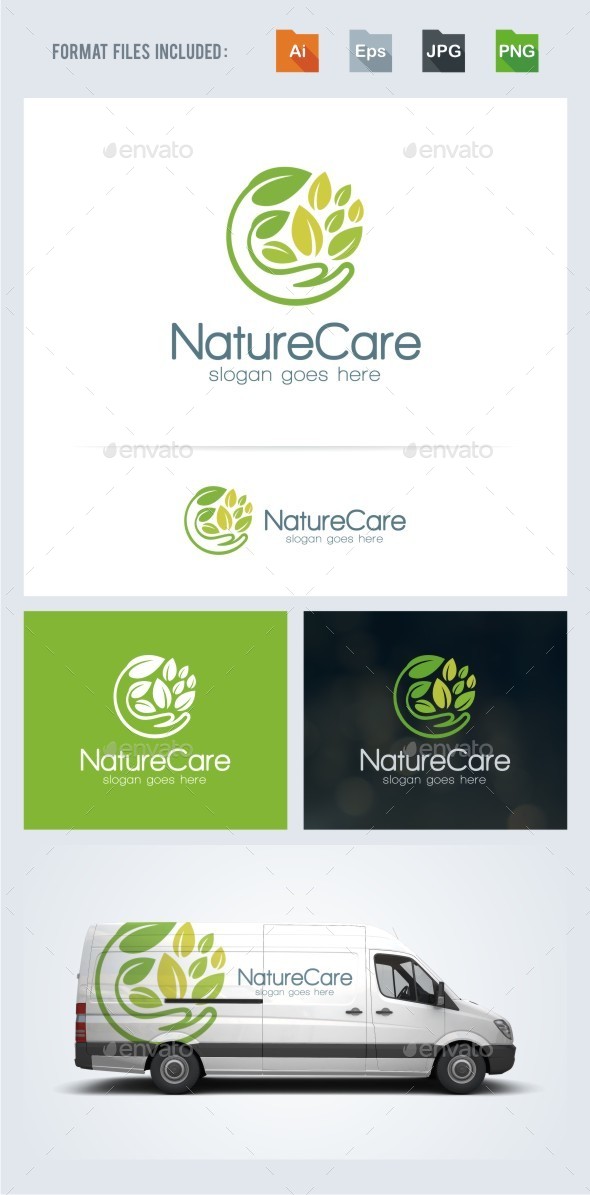 Nature Care Logo Template - Nature Logo Templates