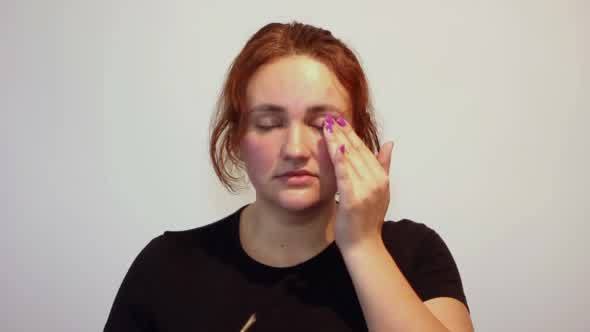 Woman Suffering from Eyes Pain