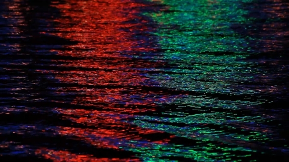 Reflection In The Water Multicolored Lights alt