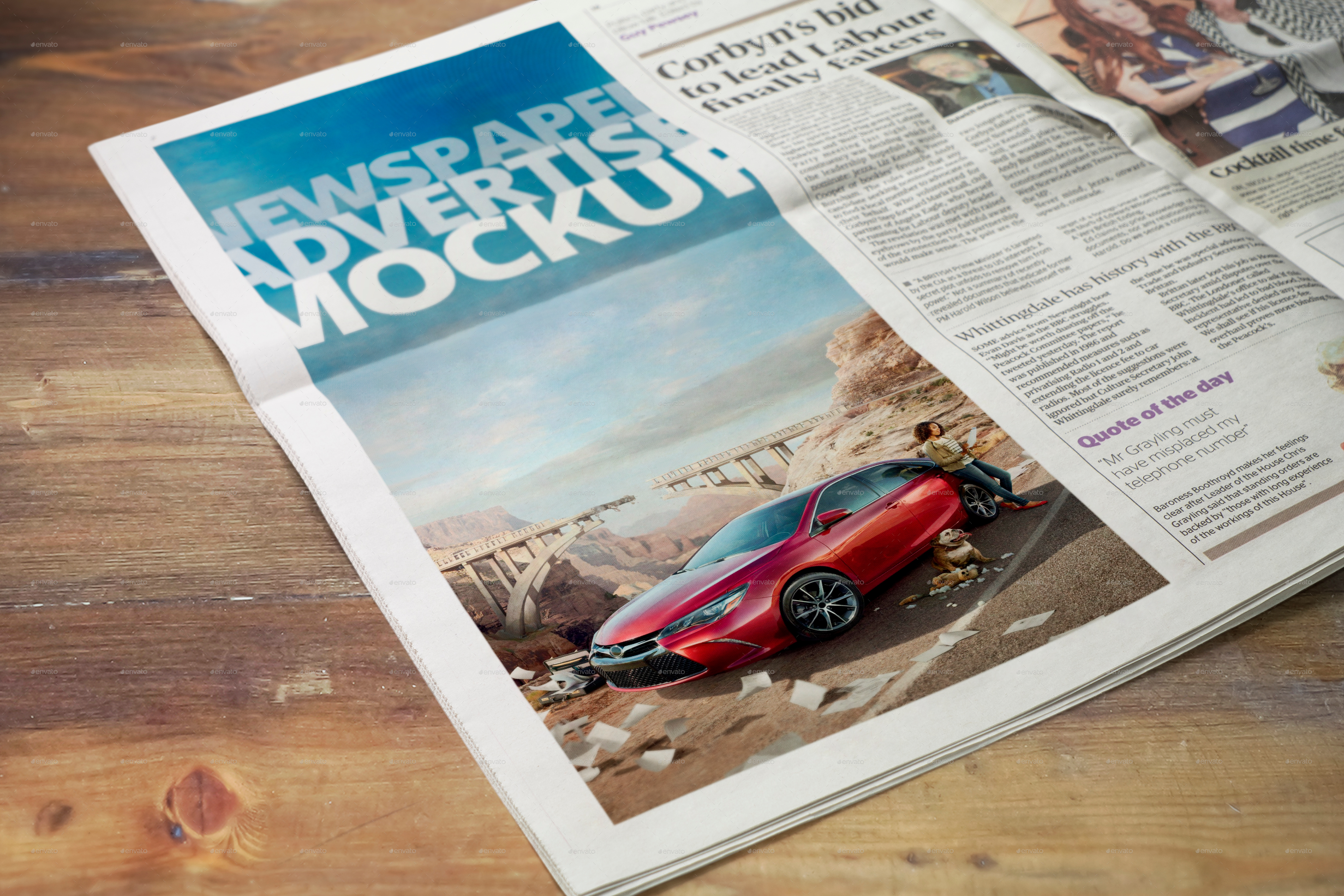 Download Newspaper Advertise Mockup v2 by 2dsight | GraphicRiver