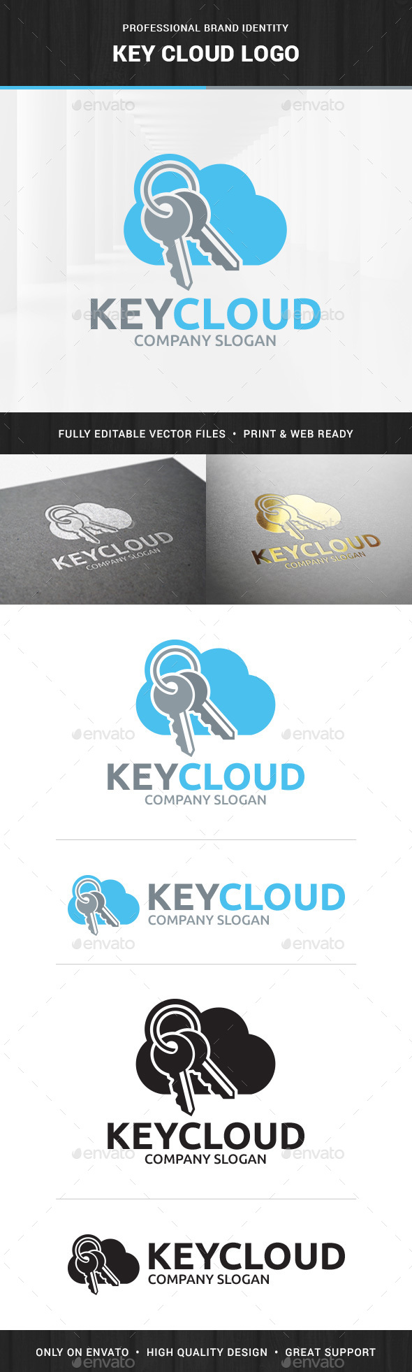 Key Cloud Logo Template - Objects Logo Templates