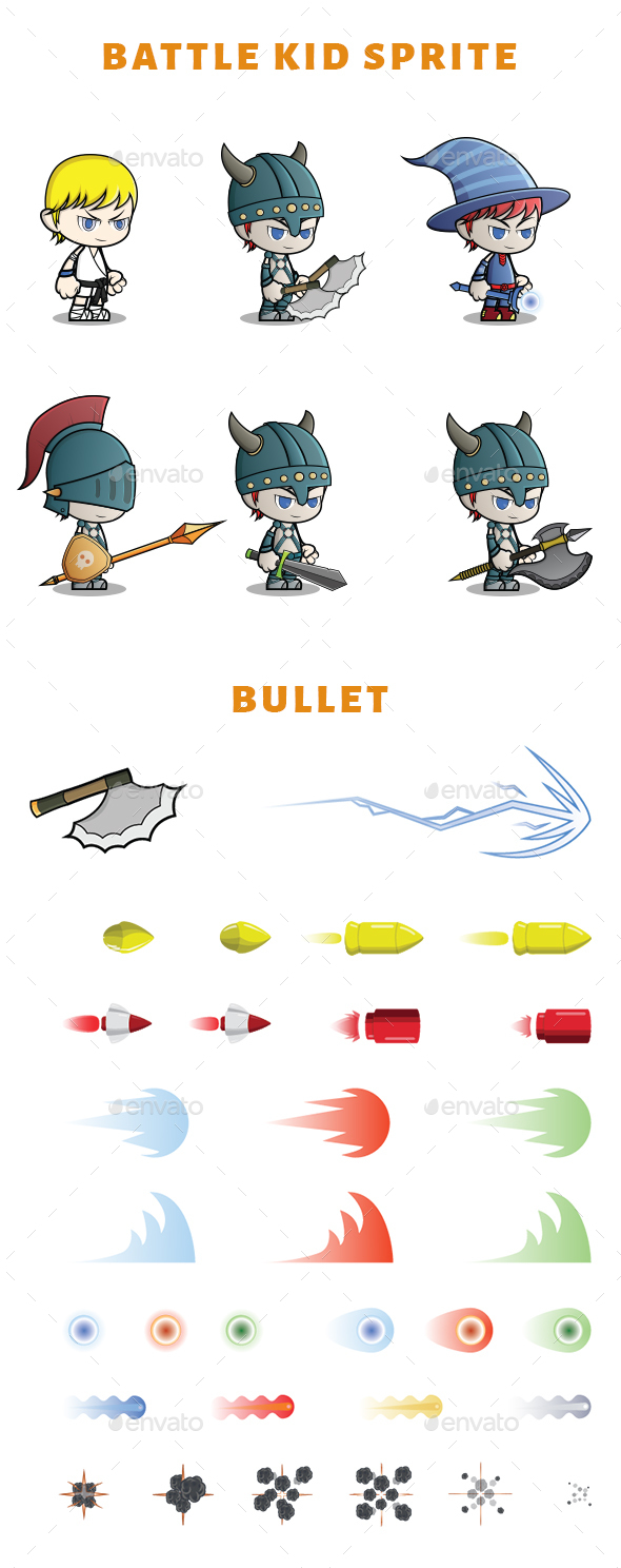 Boy Battle Kid Sprite - Sprites Game Assets