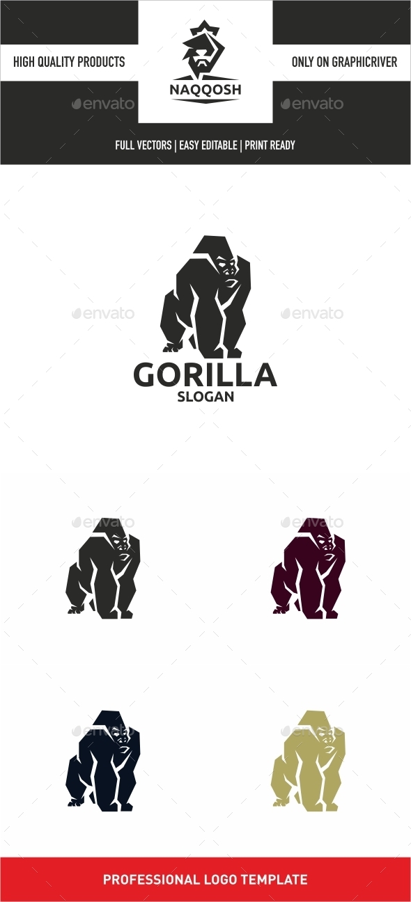 Gorilla - Animals Logo Templates