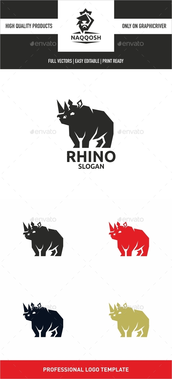 Rhino - Animals Logo Templates