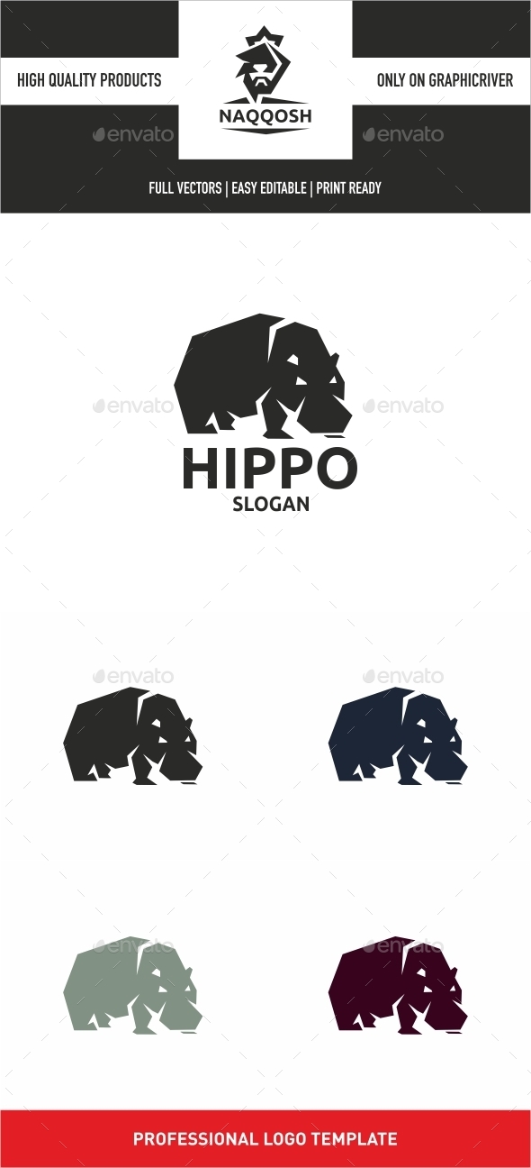 Hippo - Animals Logo Templates