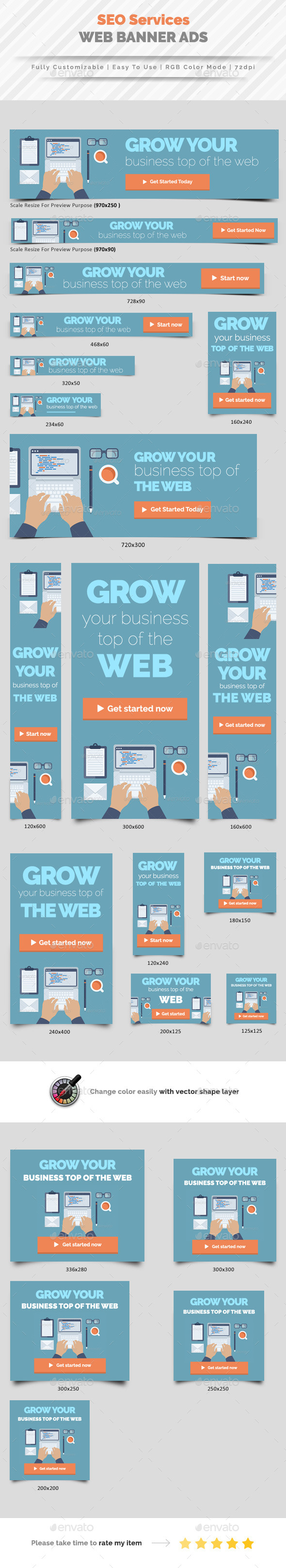 SEO Web Banner Ads Vol.2 - Banners & Ads Web Elements