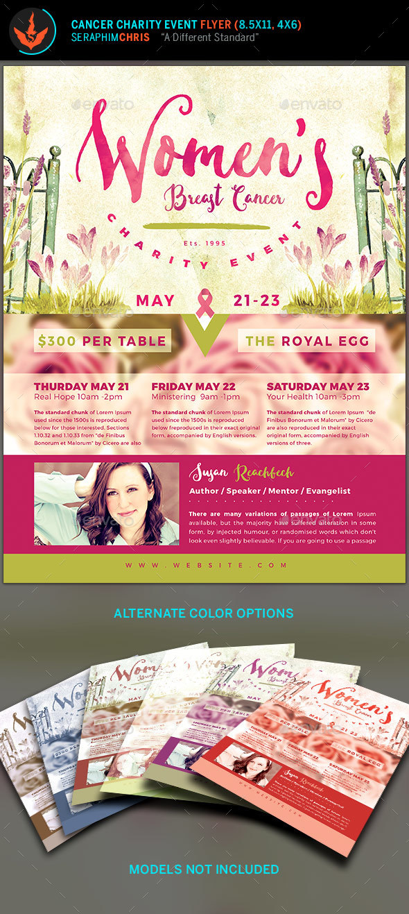 Breast Cancer Charity Event Flyer Template - Events Flyers