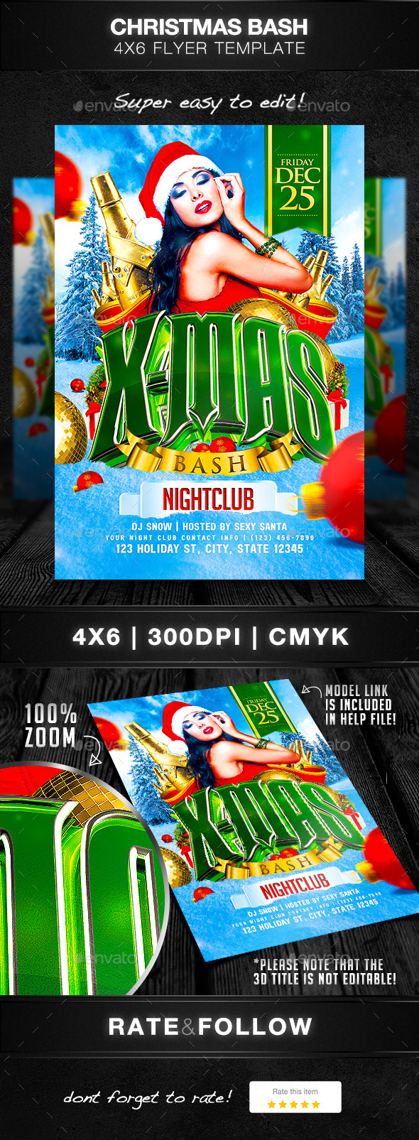 Christmas Bash Flyer Template - Holidays Events