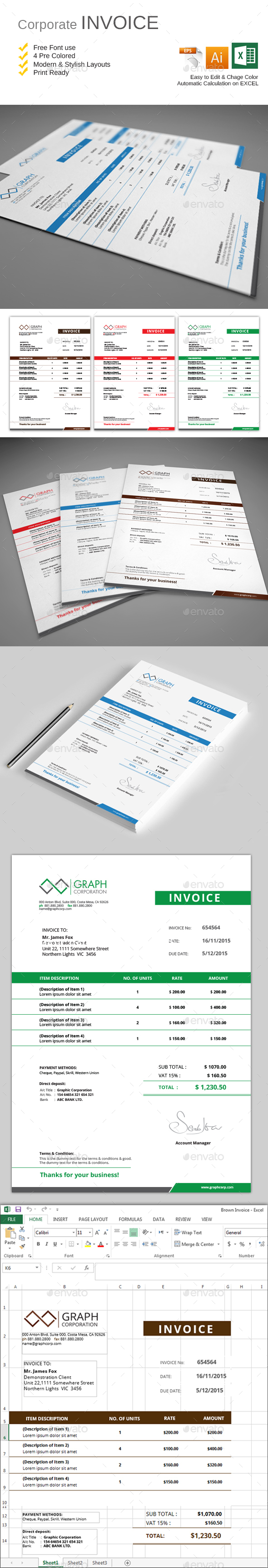 Invoice - Stationery Print Templates