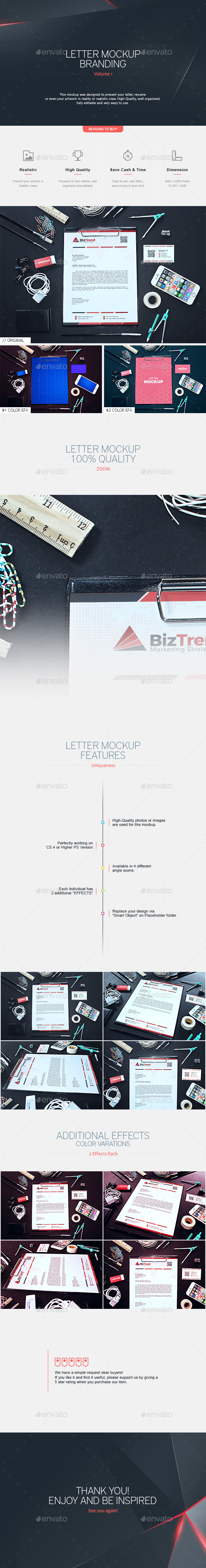 Letter Mock-up Branding V.1 - Stationery Print