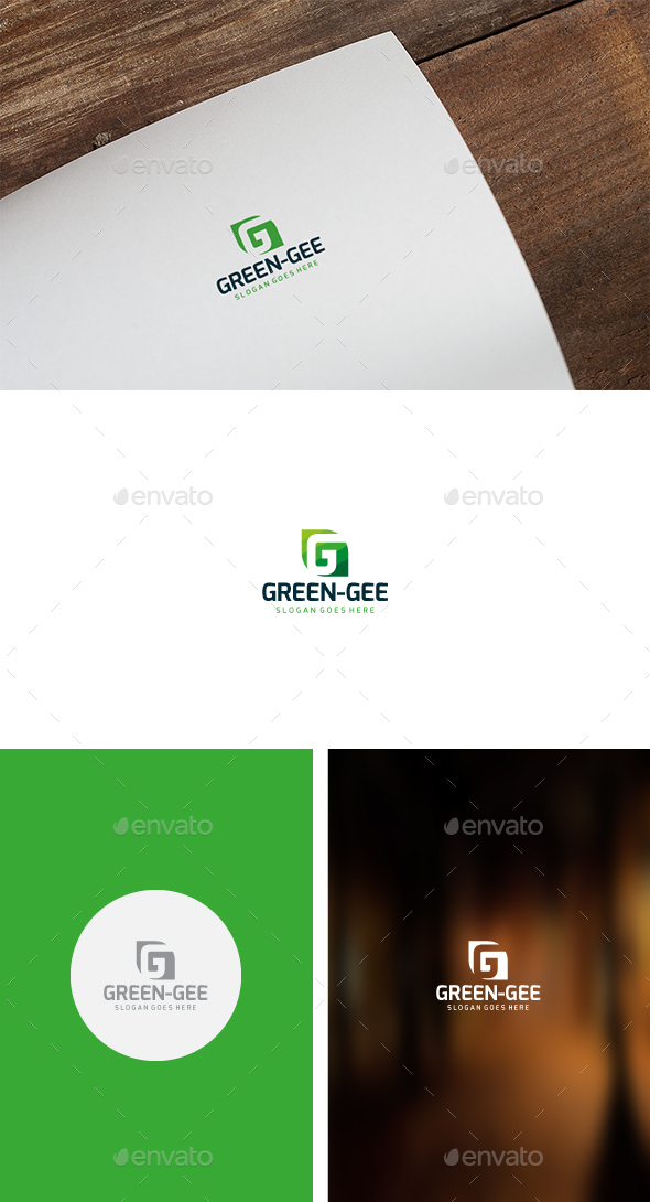 G Green Letter Logo - Nature Logo Templates