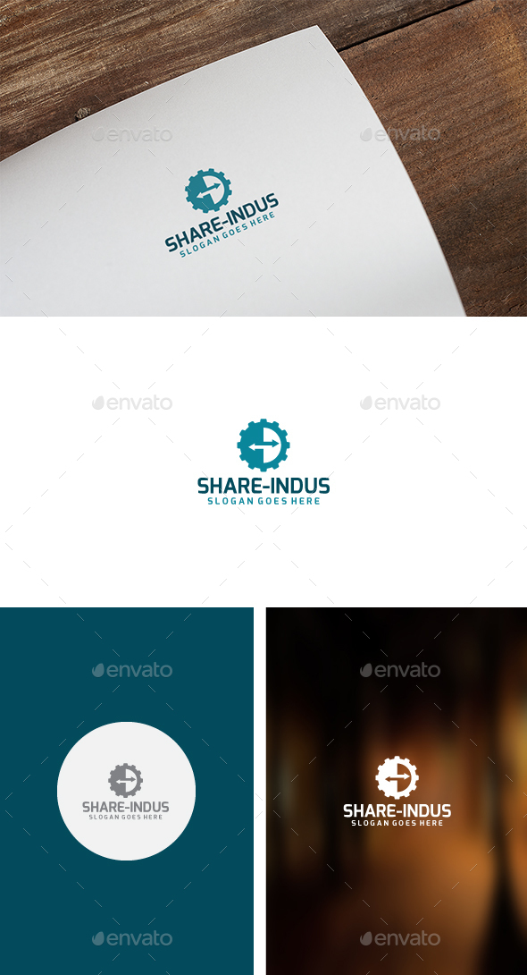 Gear Share Logo - Symbols Logo Templates