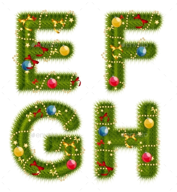 Abstract Beauty Christmas And New Year Abc. Vector - Objects Vectors