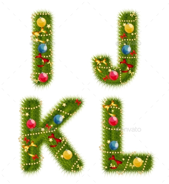 Abstract Beauty Christmas And New Year Abc. Vector - Objects Vectors