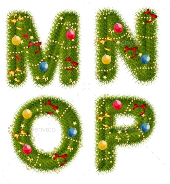 Abstract Beauty Christmas And New Year Abc. Vector - Objects Vectors