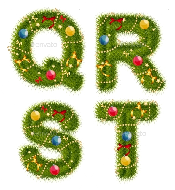 Abstract Beauty Christmas And New Year Abc. Vector - Objects Vectors