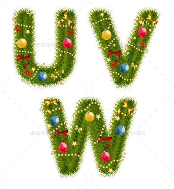 Abstract Beauty Christmas And New Year Abc. Vector - Objects Vectors