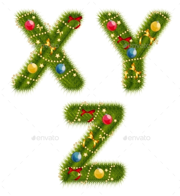 Abstract Beauty Christmas And New Year Abc. Vector - Objects Vectors