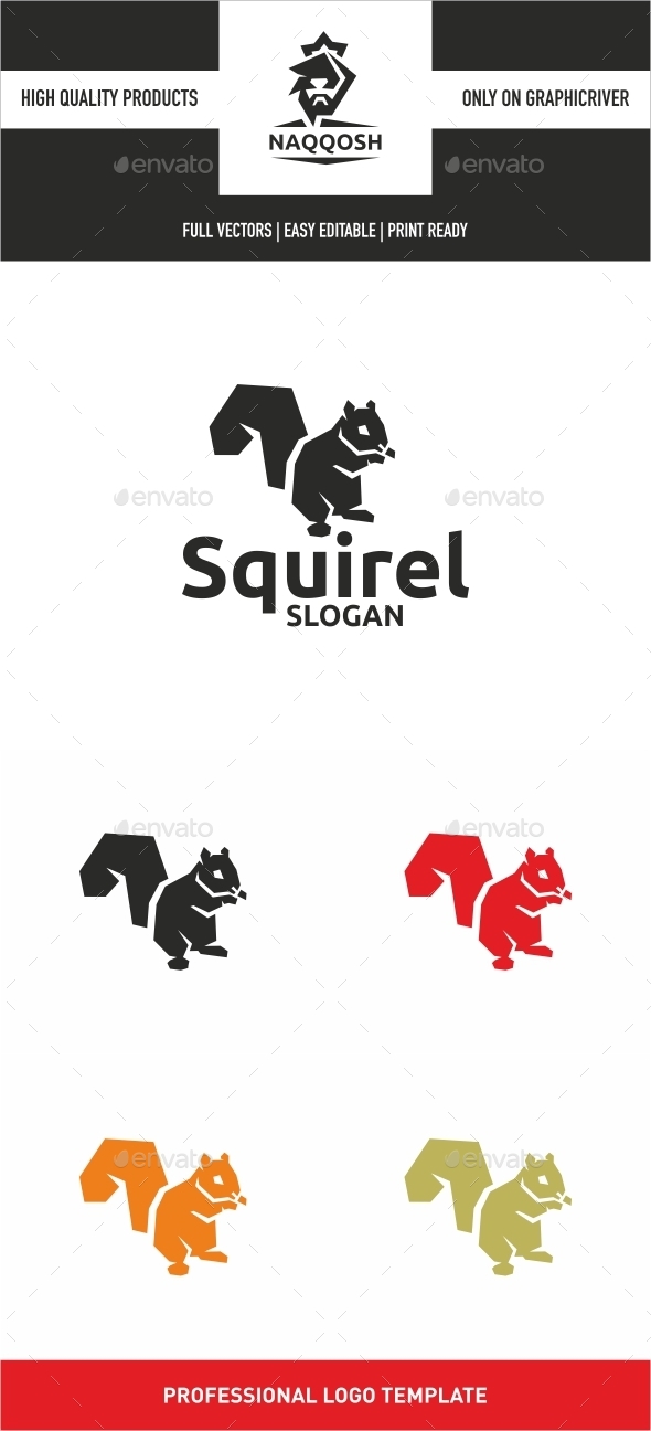Squirel - Animals Logo Templates
