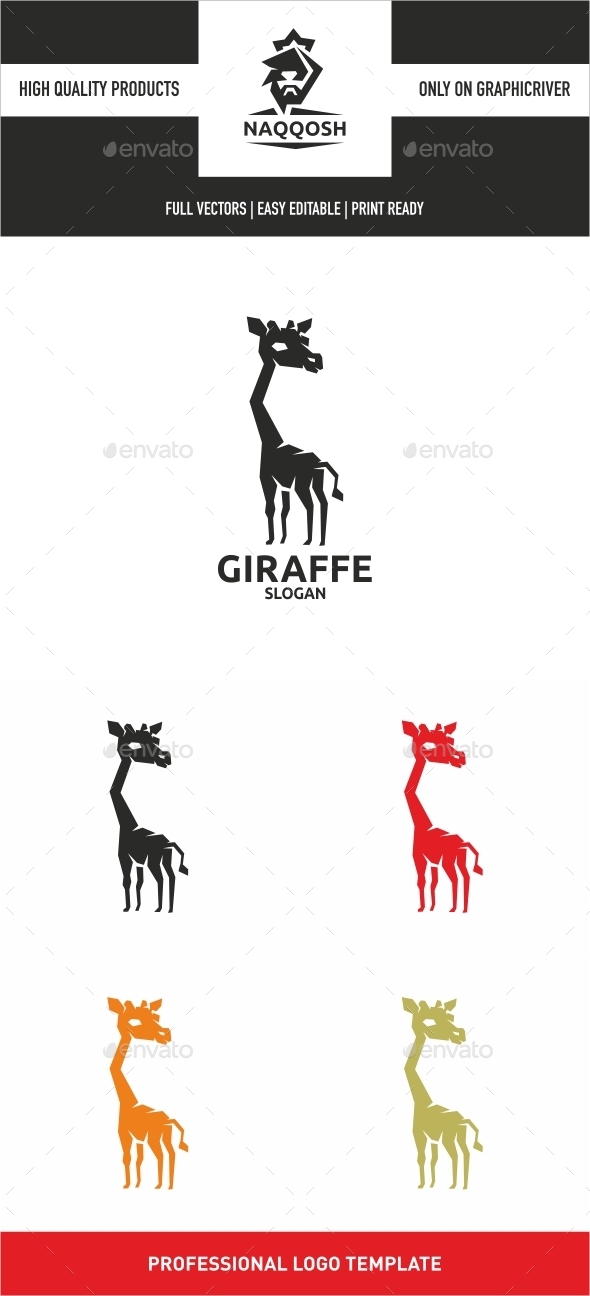 Giraffe - Animals Logo Templates