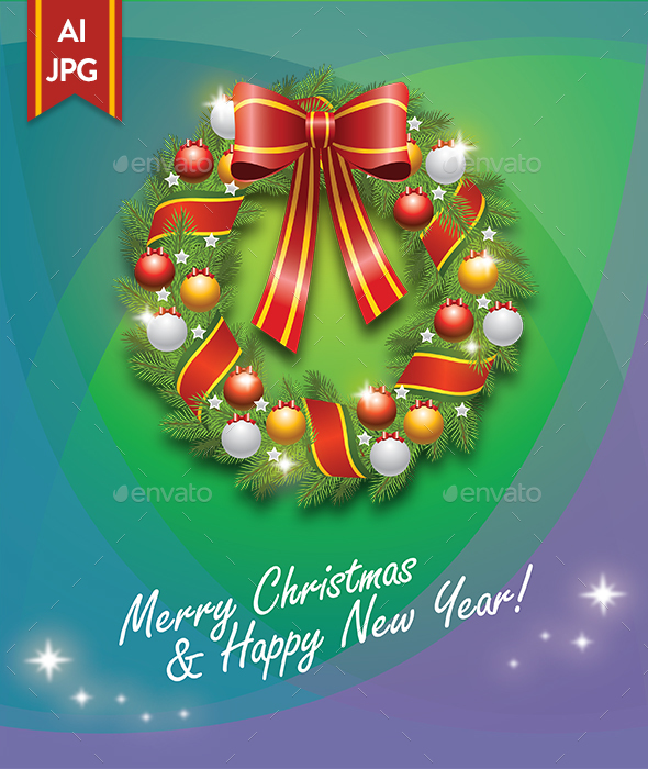 Christmas Wreath Greeting Card - Christmas Seasons/Holidays