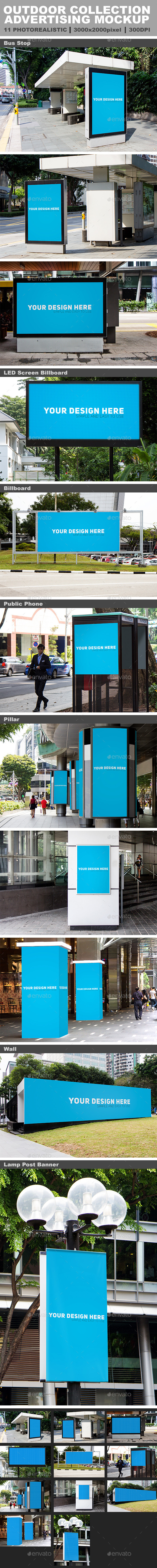 11 Outdoor Photorealistic Mockup - Graphics