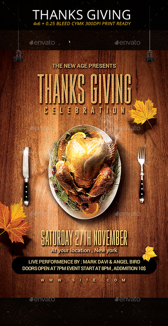 Thanksgiving Flyer - Holidays Events