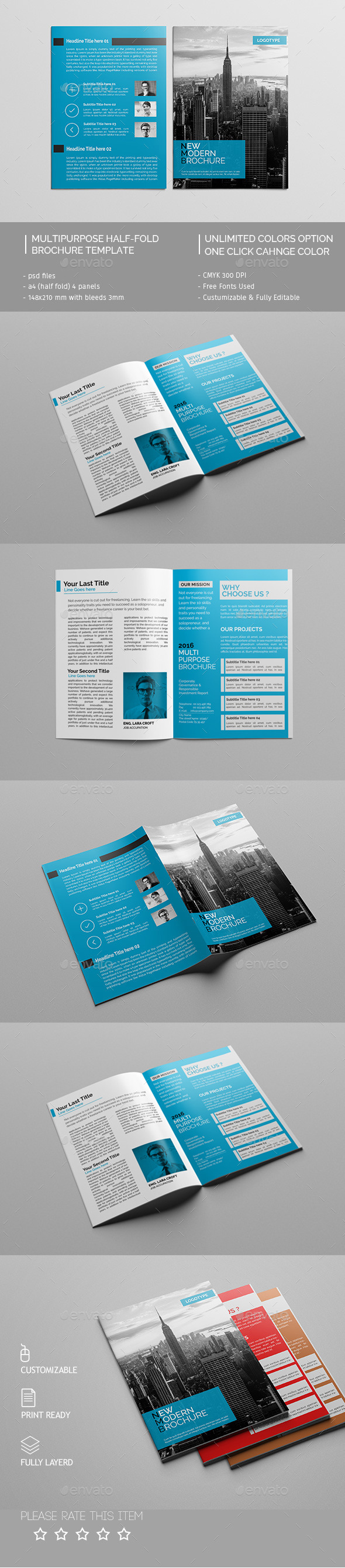 Corporate Bi-fold Brochure Template 01 - Corporate Brochures