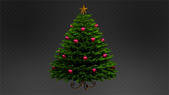 Realistic Christmas Tree Rotation