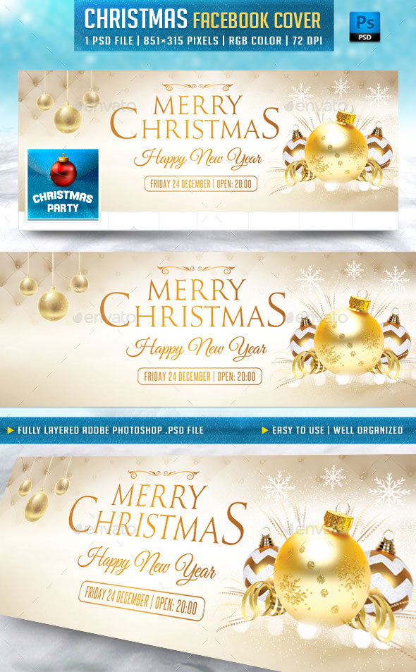 Merry Christmas Facebook Cover - Facebook Timeline Covers Social Media