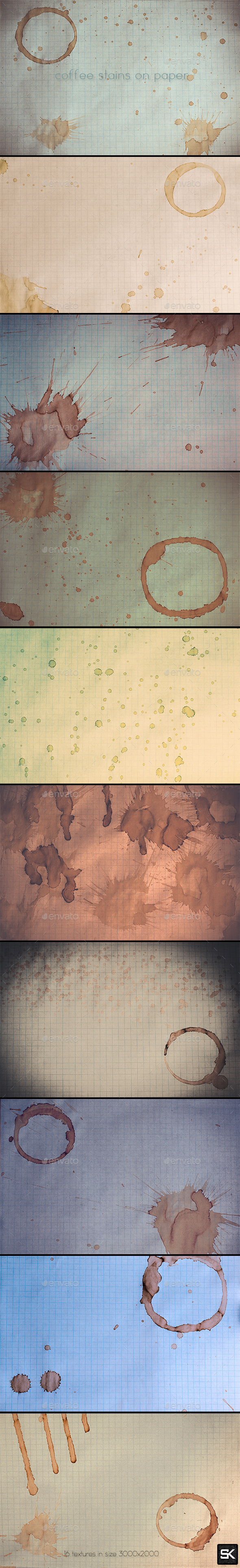 Coffee Stains On Paper - Paper Textures