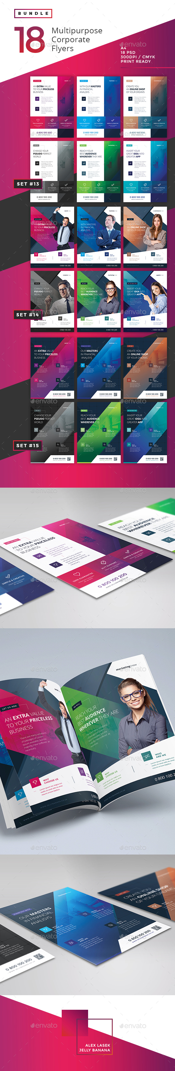 Corporate Flyer Bundle 5 - 18PSD - Corporate Flyers